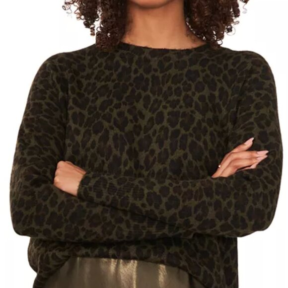 Vince Camuto Leopard Print Sweater - Size L - Picture 1 of 3